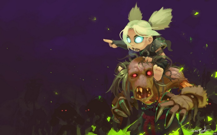 World of Warcraft Death Knight and Gnome