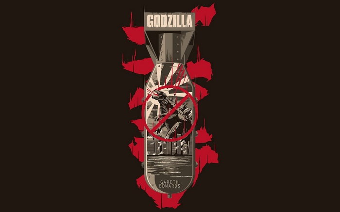 Godzilla Bomb Fan Art by Gareth Edwards