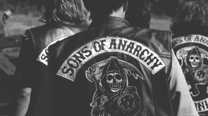 Sons of Anarchy members wearing vests