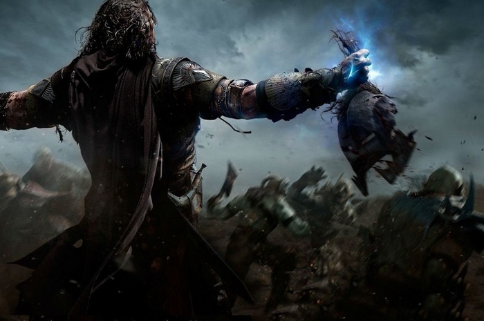 Talion fighting Orcs in Middle-earth: Shadow of Mordor