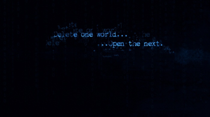 Delete one world, open the next text