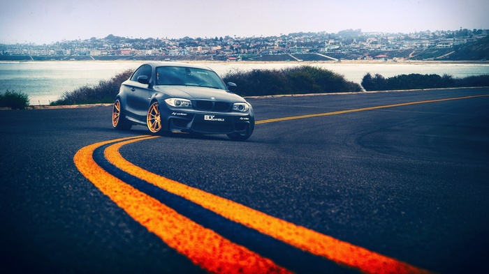 BMW 1 Series M Coupe on a Coastal Road