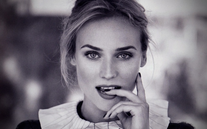 Diane Kruger in sepia portrait