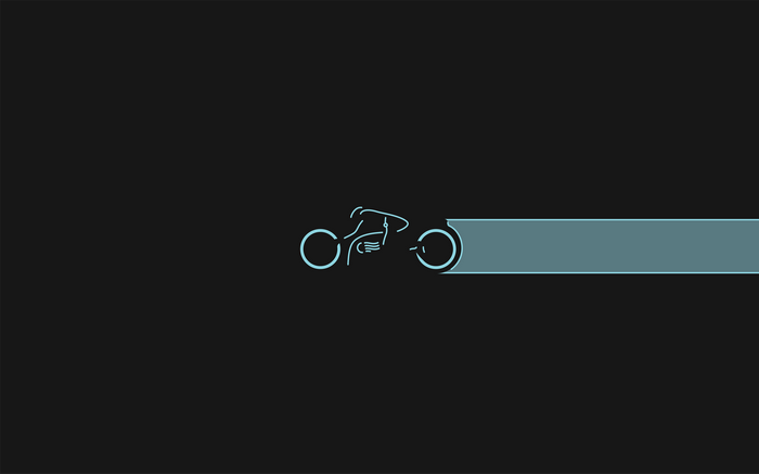Tron: Legacy light cycle minimalist design