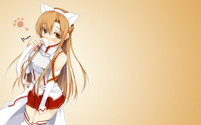 Asuna Yuuki from Sword Art Online with Nekomimi