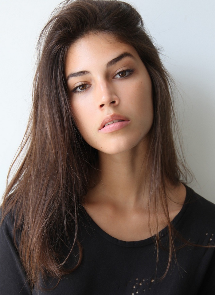 Woman with long brown hair