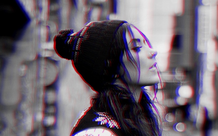 Danielle Mansutti in anaglyph 3D