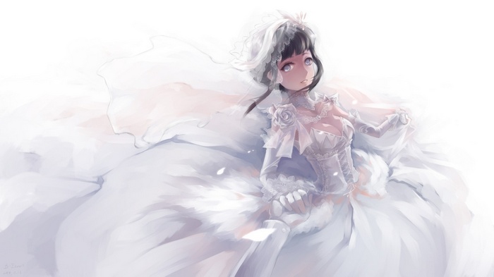 Hinata Hyuga in a Wedding Dress