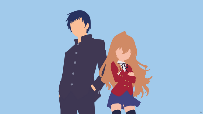 Aisaka Taiga and Ryuji Takasu from Toradora!