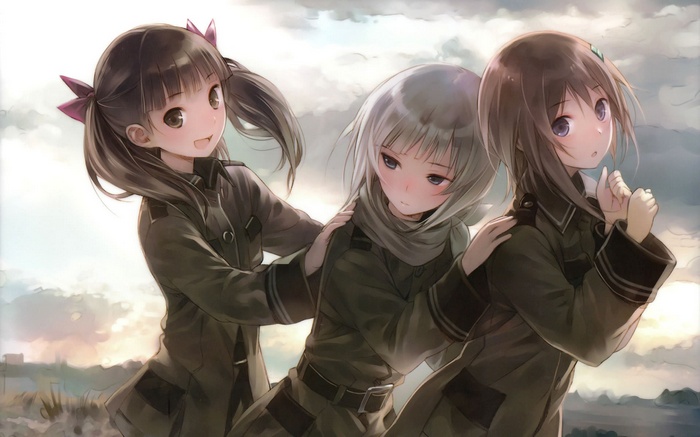 Sorami Kanata, Kannagi Noel, and Suminoya Kureha from Sora no Woto