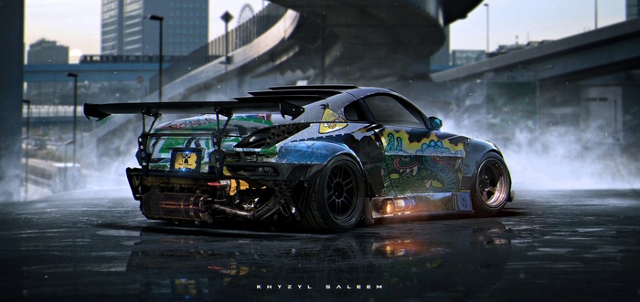 Khyzyl Saleem's futuristic Nissan 350Z with custom livery
