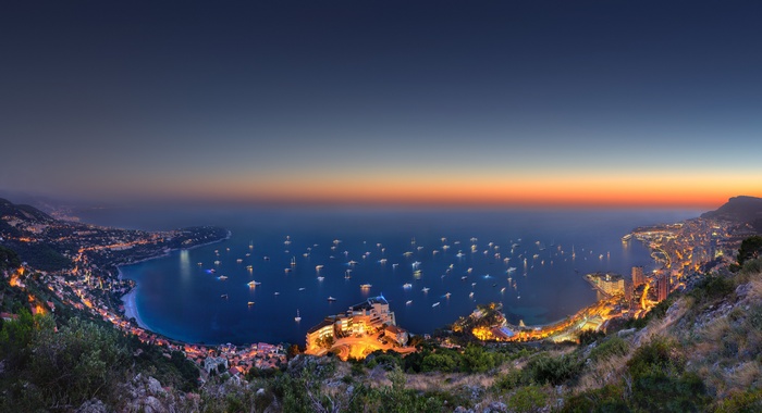 sea, Monaco, landscape