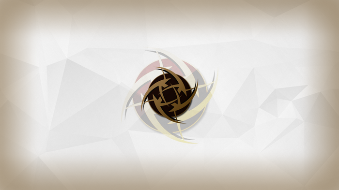 Ninjas In Pyjamas logo on a geometric background