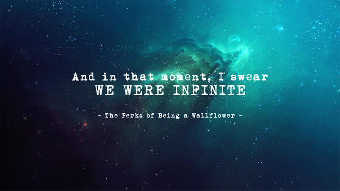 WE WERE INFINITE - The Perks of Being a Wallflower Quote