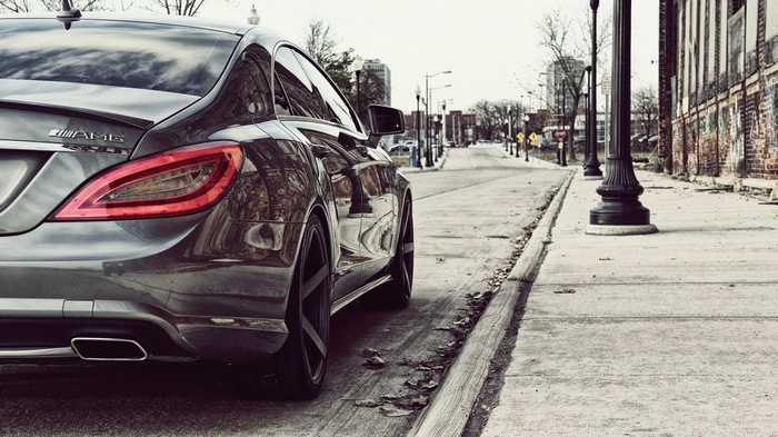 Mercedes-AMG CLS parked on a city street