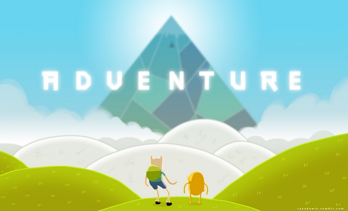 Adventure Time Finn and Jake on a Mountain