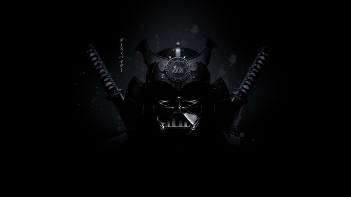 Darth Vader Samurai Helmet with Swords