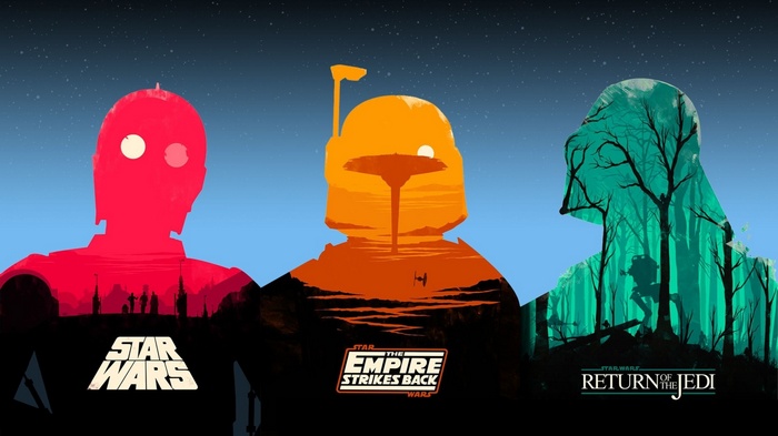 Star Wars: C-3PO, Boba Fett, and Darth Vader