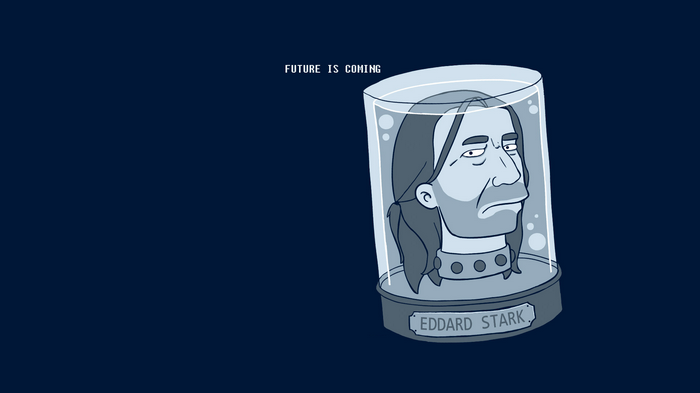 Eddard Stark in a jar with "FUTURE IS COMING" text