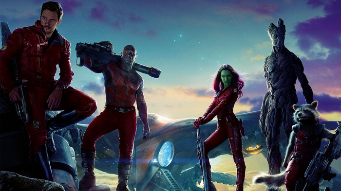 Guardians of the Galaxy characters posing