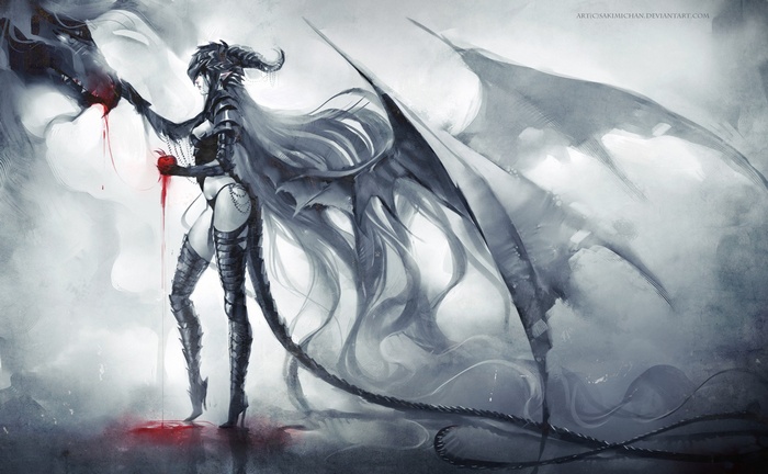fantasy art, apples, dragon, fantasy girl