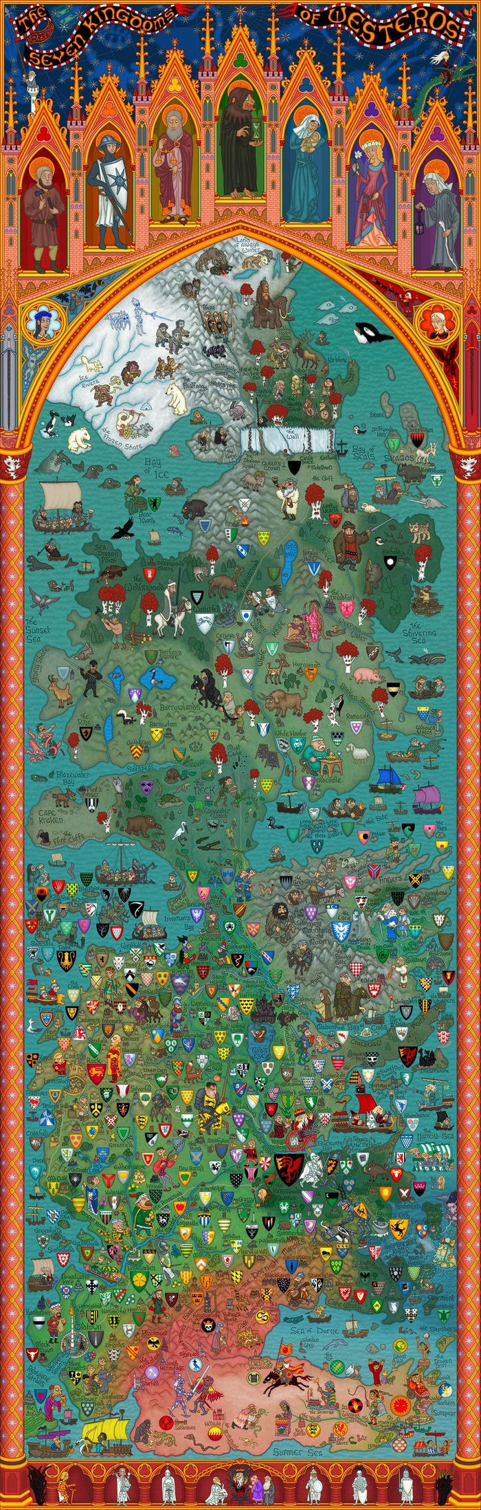 Map of The Seven Kingdoms of Westeros