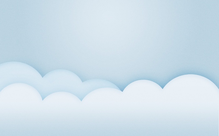 Minimalist clouds on a light blue background