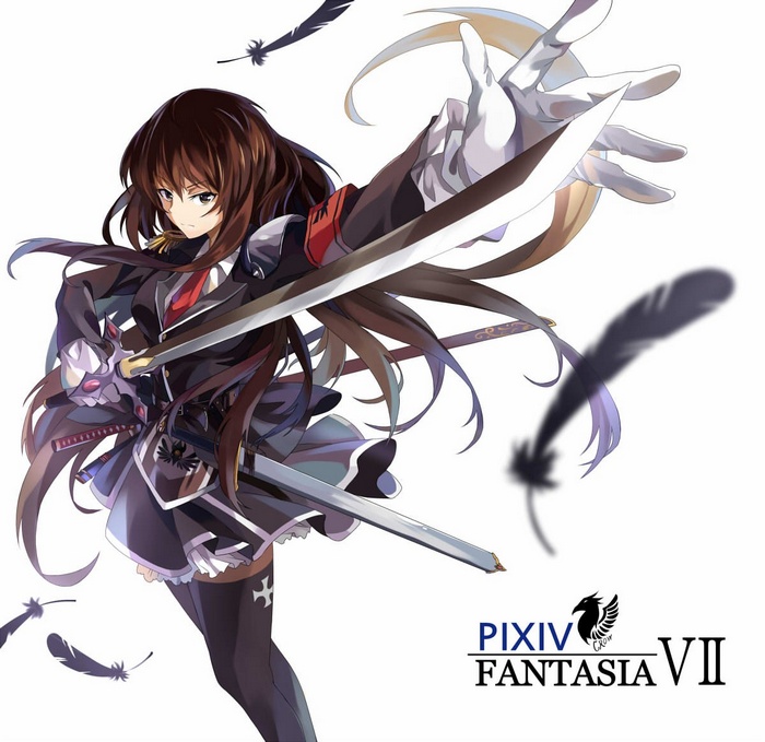 Pixiv Fantasia VII Original Character with Swords