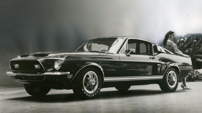 1968 Ford Mustang Shelby GT 350 with a woman