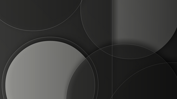 Abstract dark gray circles with light gray outlines