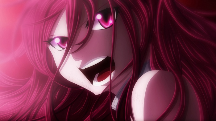 Erza Scarlet from Fairy Tail with pink hair