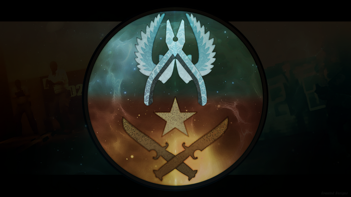 Counter-Strike: Global Offensive emblem with knives and pliers