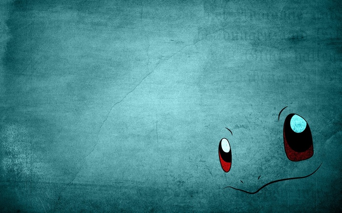 Squirtle's face on a textured blue background