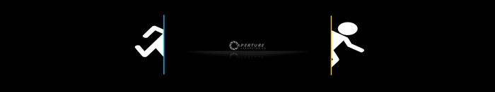 Portal 2 Aperture Laboratories logo with portals