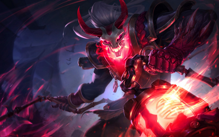 Thresh from League of Legends holding a lantern