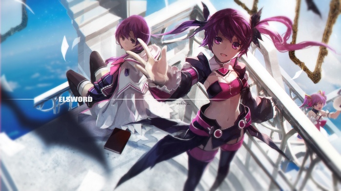 Aisha from Elsword with twin tails