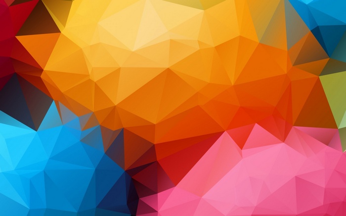 Abstract geometric low-poly pattern with vibrant colors
