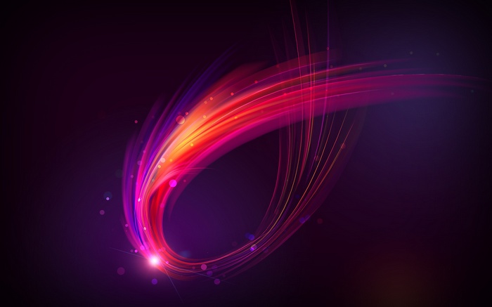 Abstract colorful light streaks on dark background