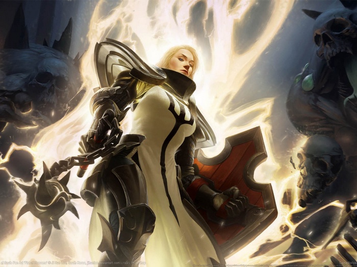 Diablo III Crusader with Mace and Shield