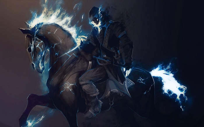 Ghost Rider on a spectral horse