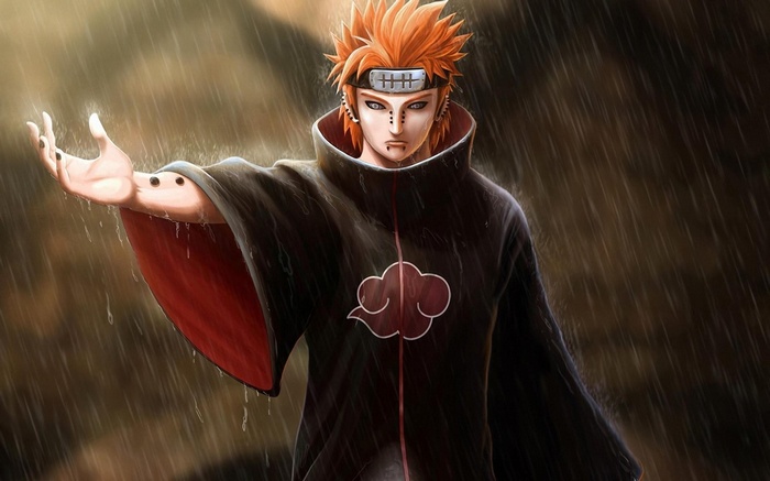 Pain from Naruto Shippuden in the rain
