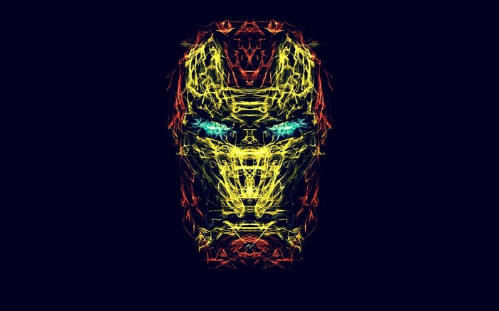 Iron Man mask abstract art