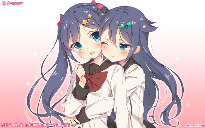 Kimishima Aya and Kimishima Ai from Sei Mikaeru Joshi Gakuen