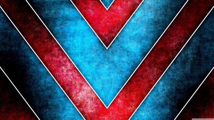 Red and blue grunge arrows design