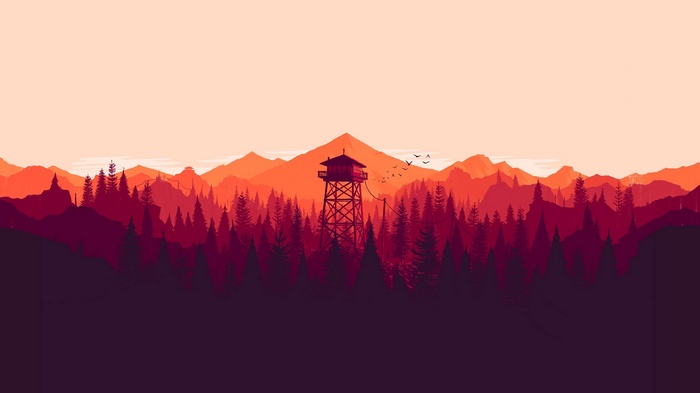 Firewatch Fire Lookout Tower in Mountains