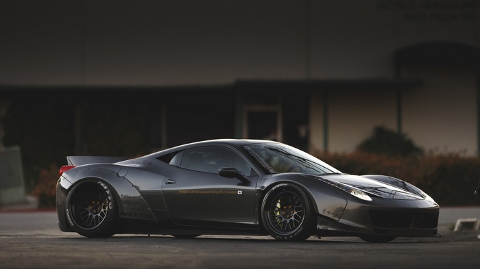 Modified Ferrari 458 Italia with widebody kit