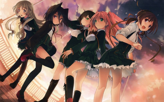 Koi to Senkyo to Chocolate Anime Girls in School Uniforms