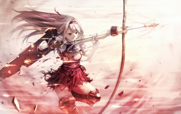 Shoukaku from Kantai Collection aiming a bow