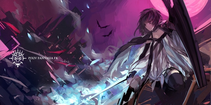 Pixiv Fantasia FK Original Character with Wings