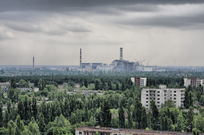 Chernobyl nuclear power plant and Pripyat city